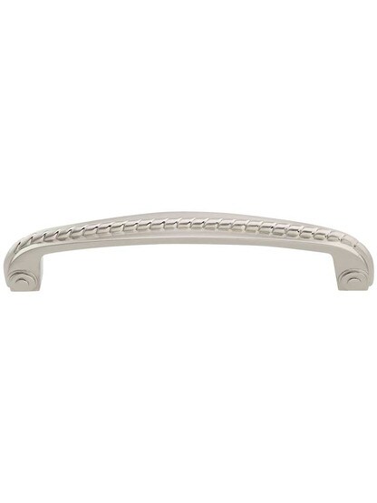 Rhodes Rope Detail Cabinet Pull - 5 inch Center-to-Center in Satin Nickel.